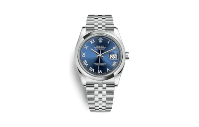 Rolex Datejust 36 Stainless Steel Domed / Jubilee / Blue Roman