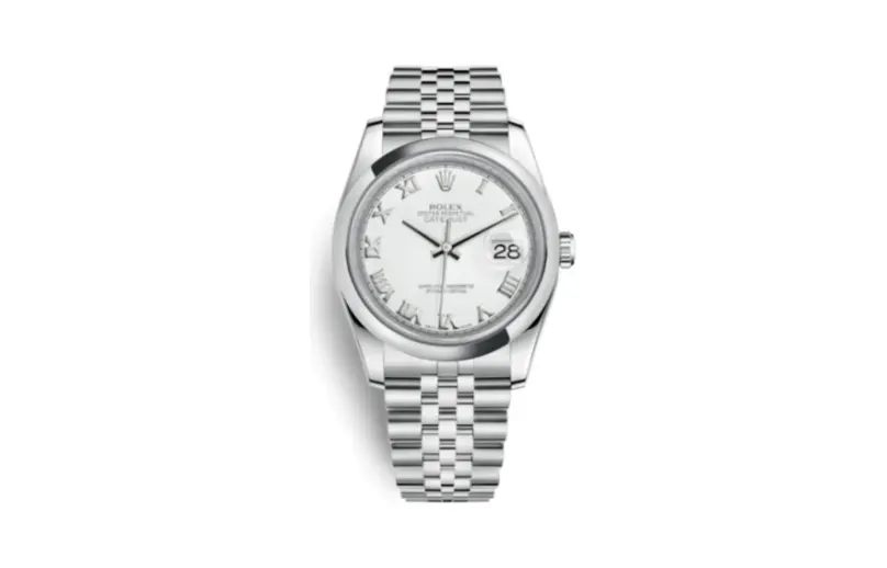 Rolex Datejust 36 Stainless Steel Domed / Jubilee / White Roman