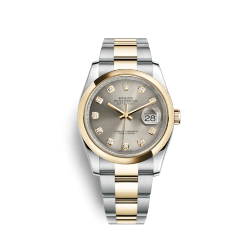 Rolex Datejust 36 Rolesor Yellow Domed / Oyster / Steel Diamonds