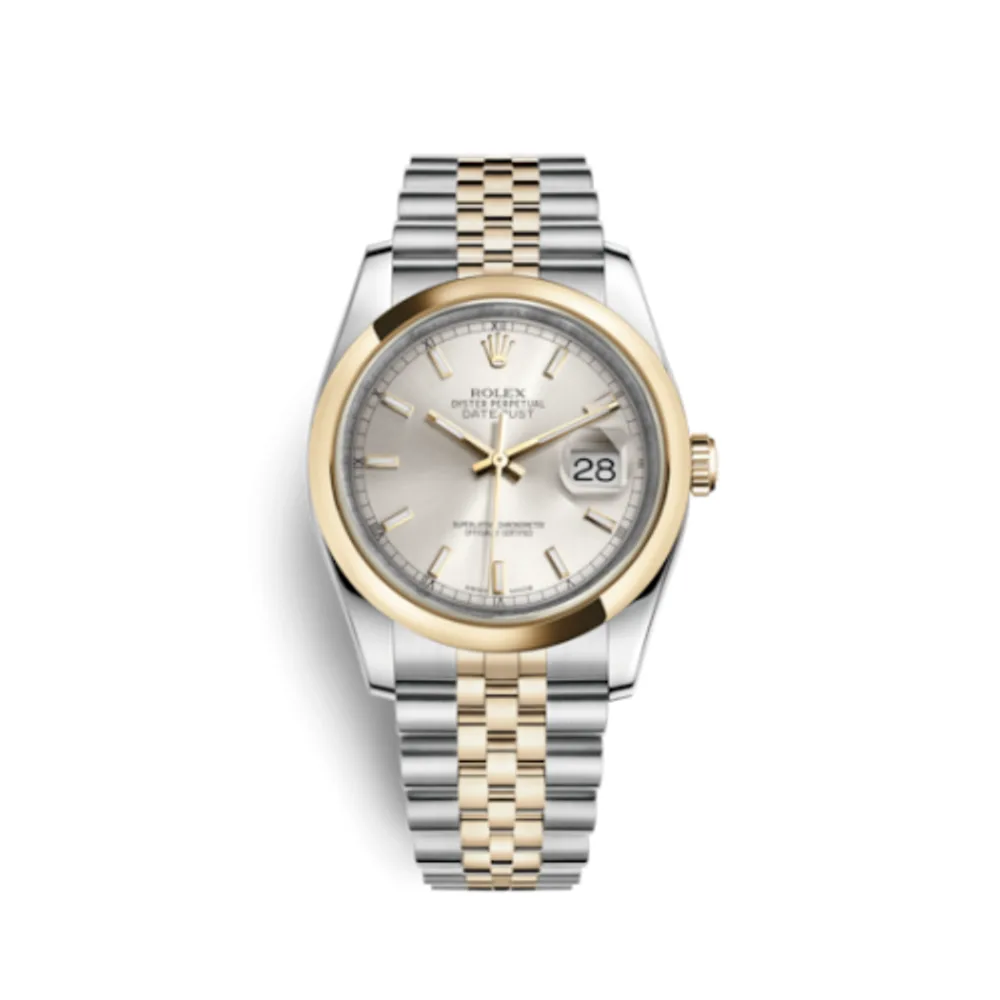 Rolex Datejust 36 Rolesor Yellow Domed / Jubilee / Silver
