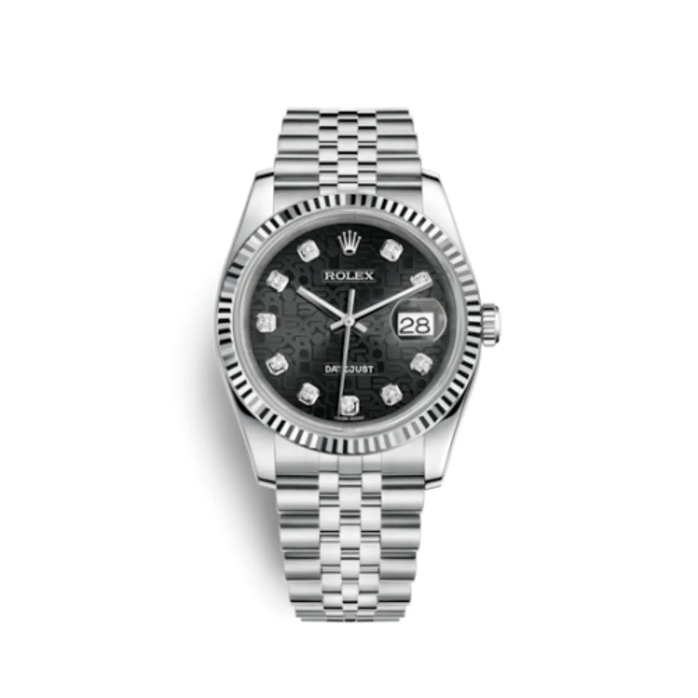 Rolex Datejust 36 Stainless Steel Fluted / Jubilee / Black Computer