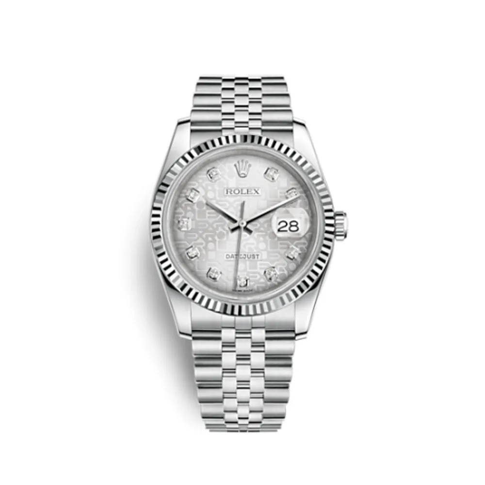 Rolex Datejust 36 Stainless Steel Fluted / Jubilee / Silver Computer