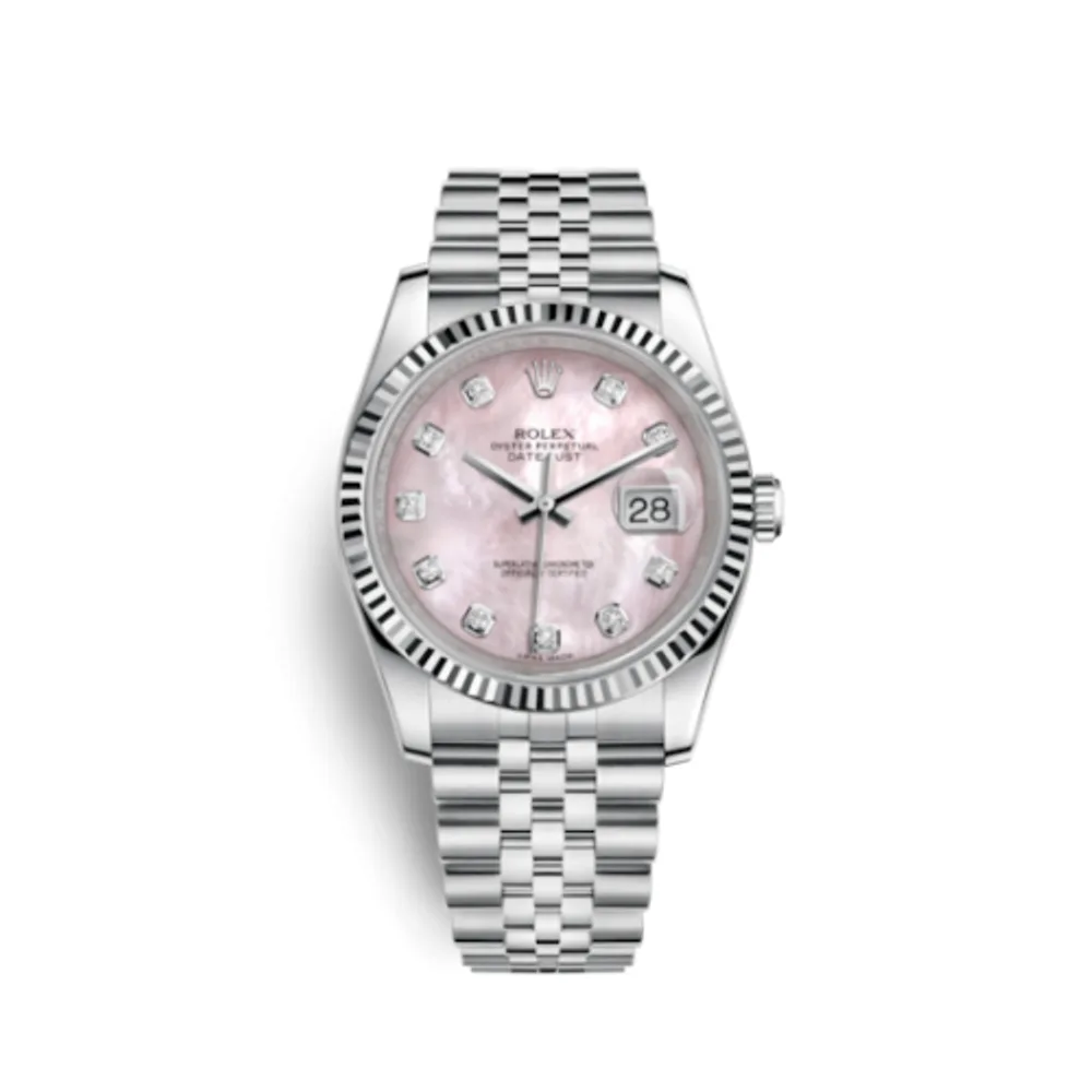 Rolex Datejust 36 Stainless Steel Fluted / Jubilee / Pink MOP
