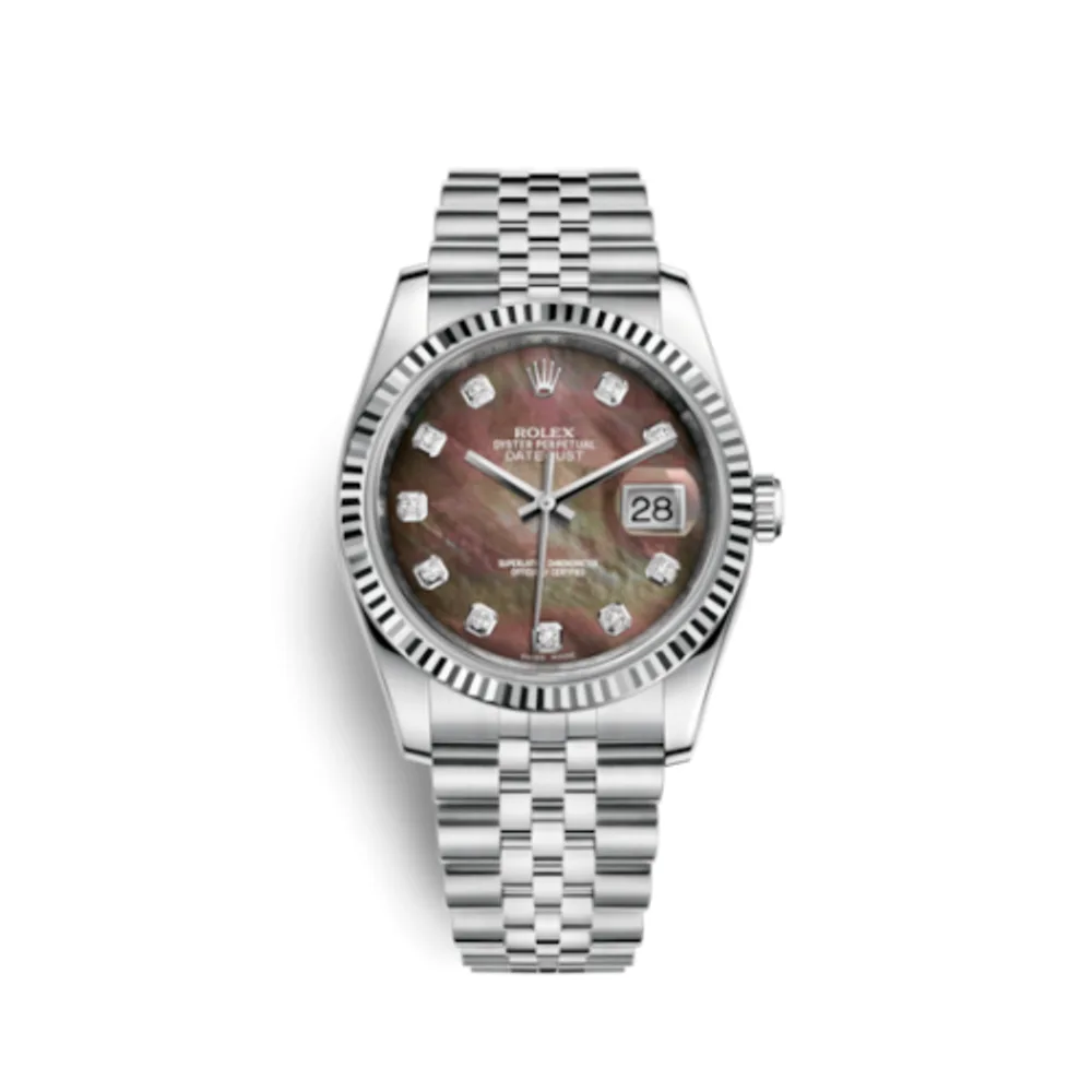 Rolex Datejust 36 Stainless Steel Fluted / Jubilee / Brown MOP