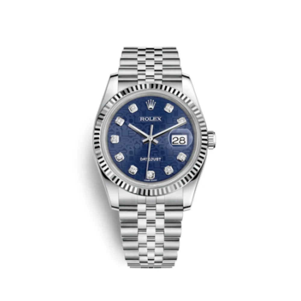 Rolex Datejust 36 Stainless Steel Fluted / Jubilee / Blue Computer
