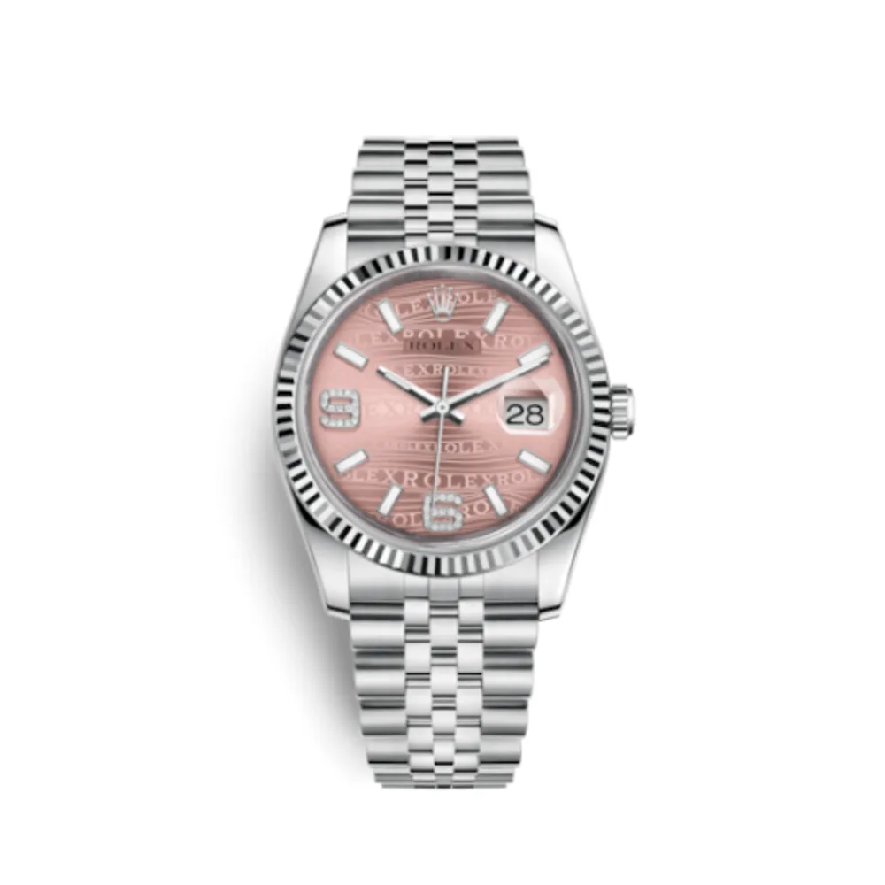 Rolex Datejust 36 Stainless Steel Fluted / Jubilee / Pink Wave