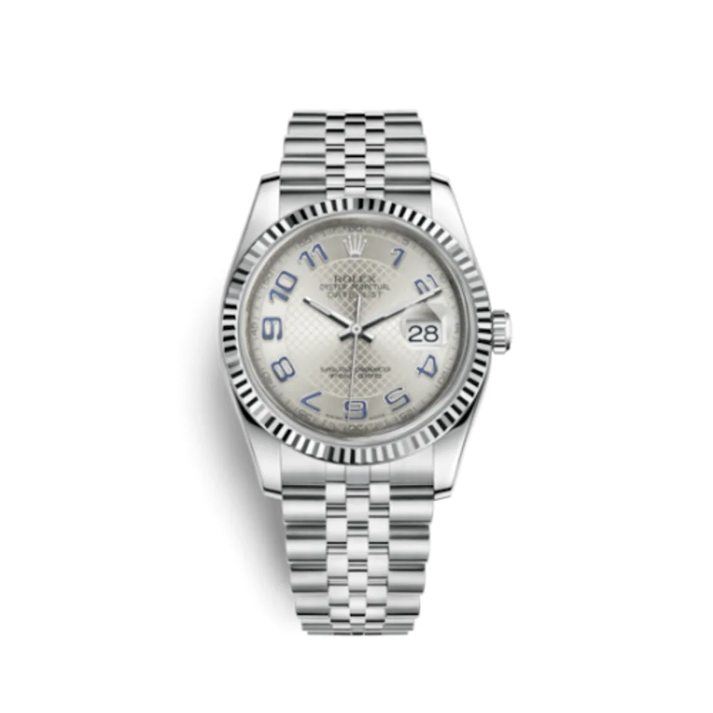Rolex Datejust 36 Stainless Steel Fluted / Jubilee / Silver Arabic