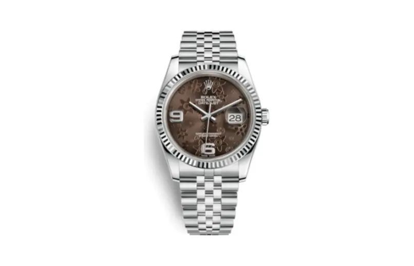 Rolex Datejust 36 Stainless Steel Fluted / Jubilee / Chocolate Floral