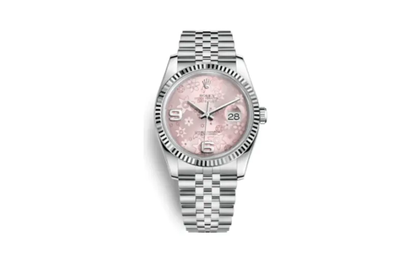 Rolex Datejust 36 Stainless Steel Fluted / Jubilee / Pink Floral