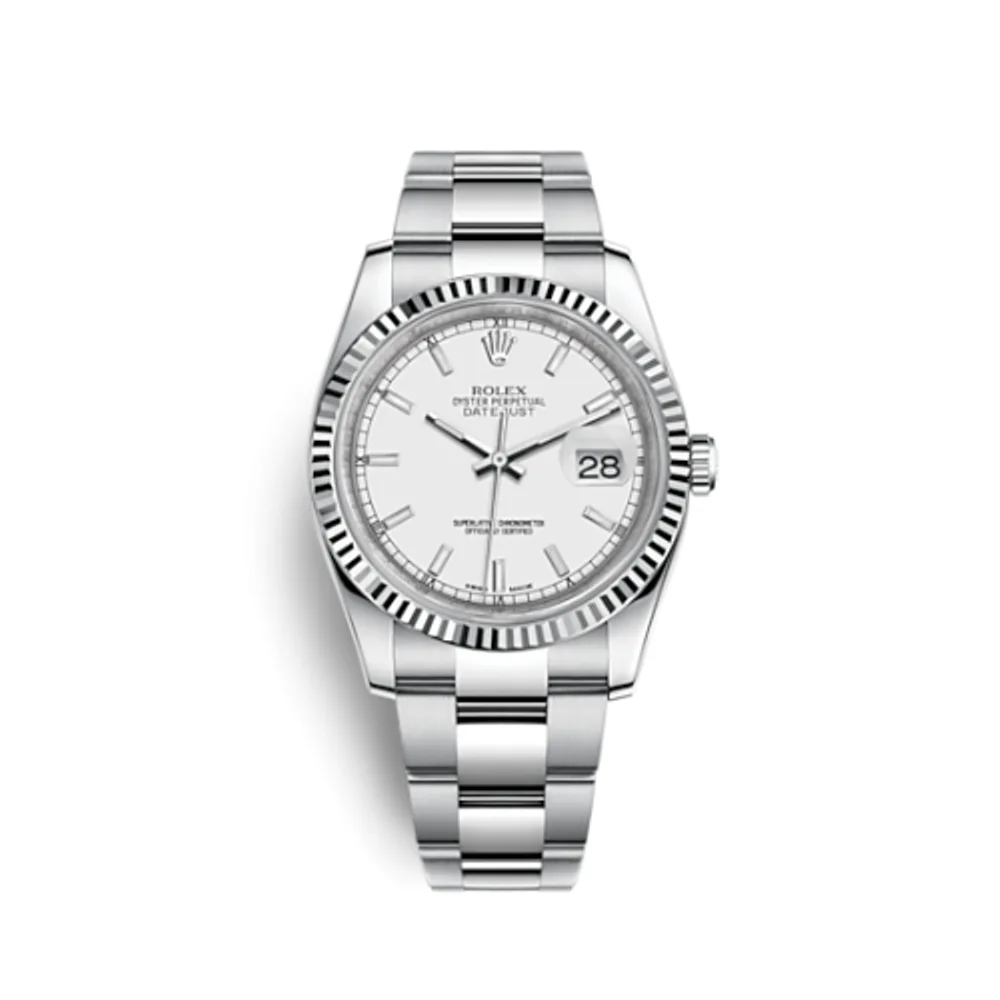 Rolex Datejust 36 Stainless Steel Fluted / Oyster / White