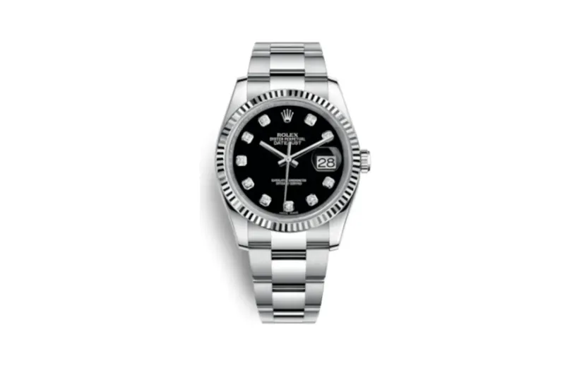Rolex Datejust 36 Stainless Steel Fluted / Oyster / Black Diamond