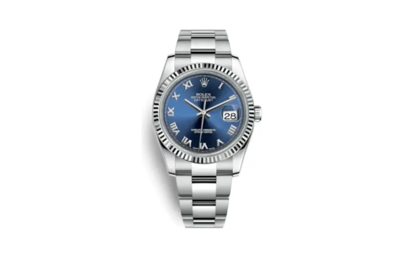 Rolex Datejust 36 Stainless Steel Fluted / Oyster / Blue Roman