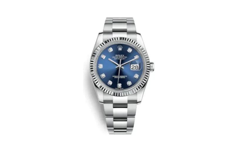 Rolex Datejust 36 Stainless Steel Fluted / Oyster / Blue Diamond