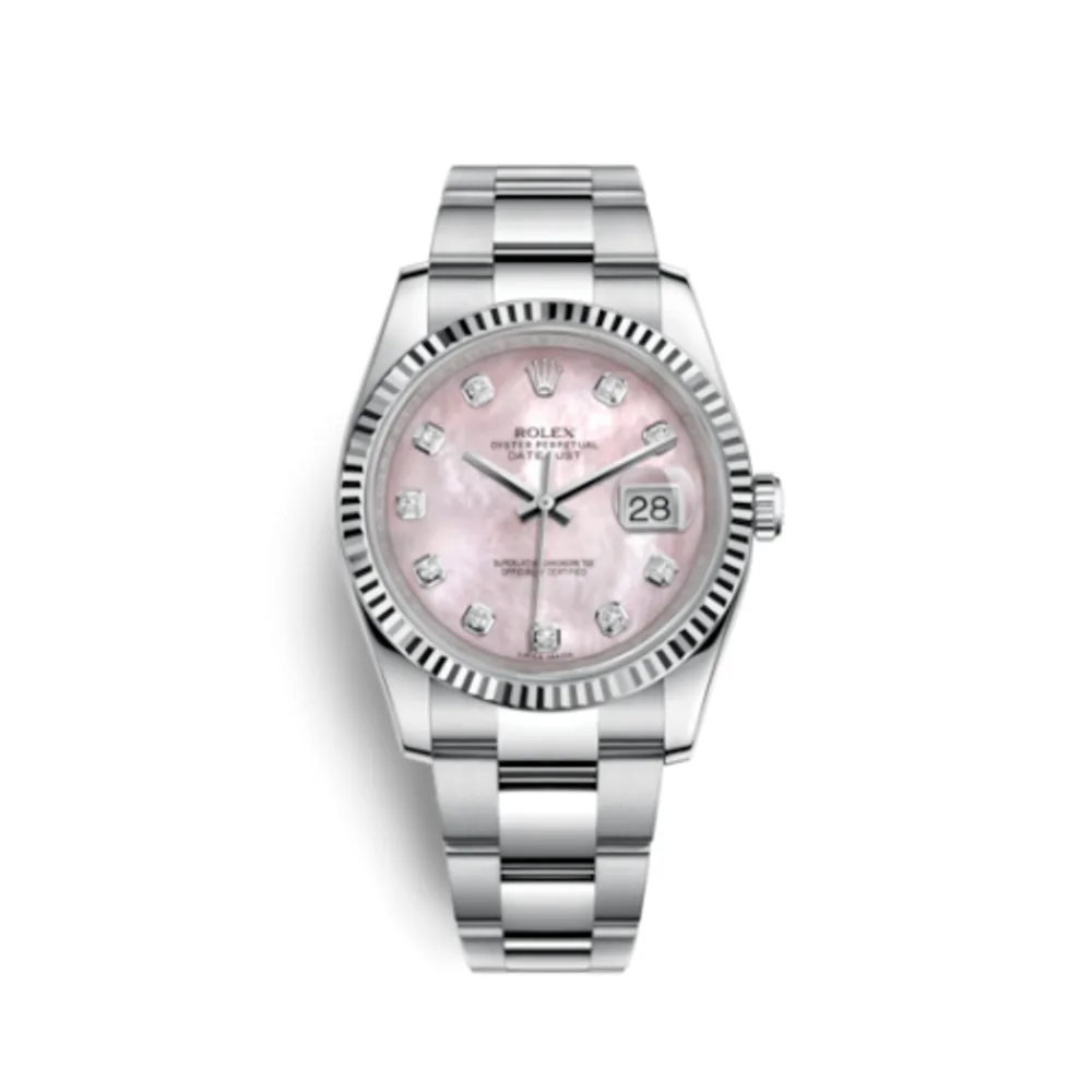 Rolex Datejust 36 Stainless Steel Fluted / Oyster / Pink MOP