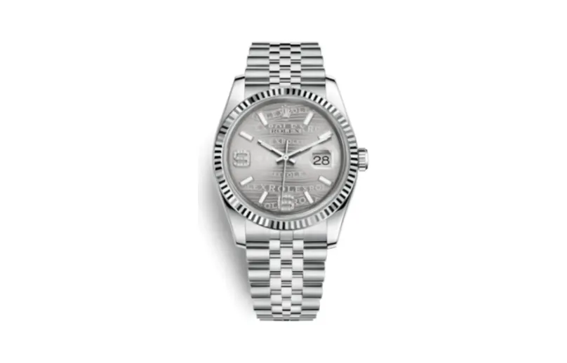 Rolex Datejust 36 Stainless Steel Fluted / Jubilee / Rhodium Wave
