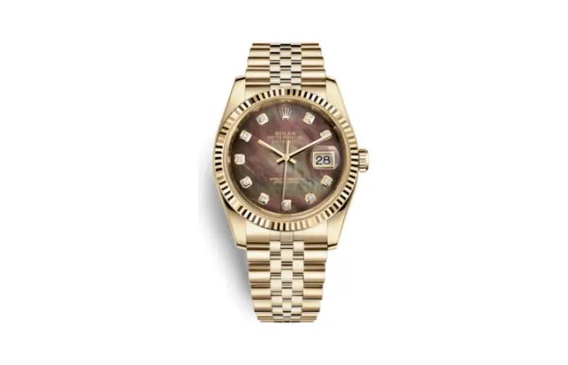 Rolex Datejust 36 Yellow Gold Fluted / Jubilee / Black MOP