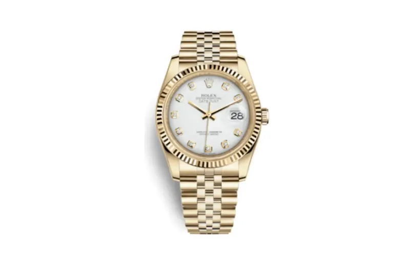 Rolex Datejust 36 Yellow Gold Fluted / Jubilee / White Diamonds