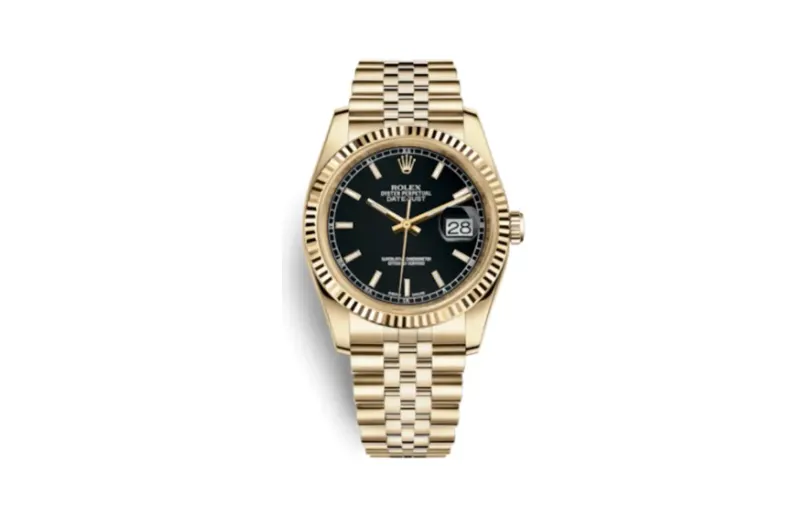 Rolex Datejust 36 Yellow Gold Fluted / Jubilee / Silver