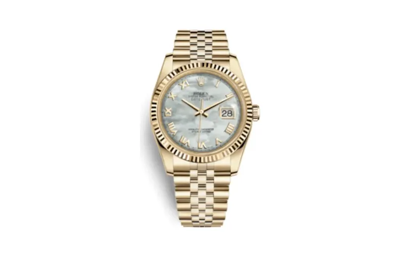 Rolex Datejust 36 Yellow Gold Fluted / Jubilee / MOP Roman