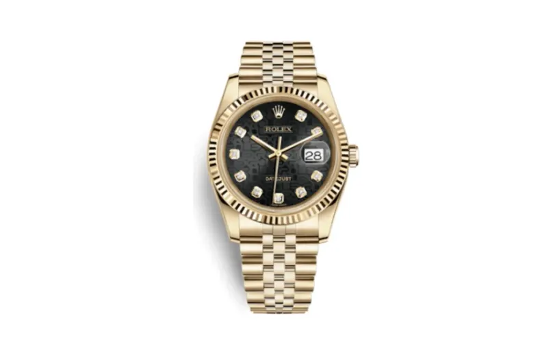 Rolex Datejust 36 Yellow Gold Fluted / Jubilee / Black Computer