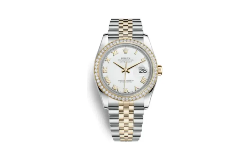 Rolex Datejust 36 Rolesor Yellow Diamond / Jubilee / White Roman