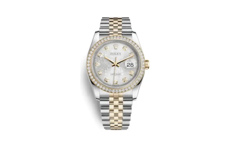 Rolex Datejust 36 Rolesor Yellow Diamond / Jubilee / Silver Computer