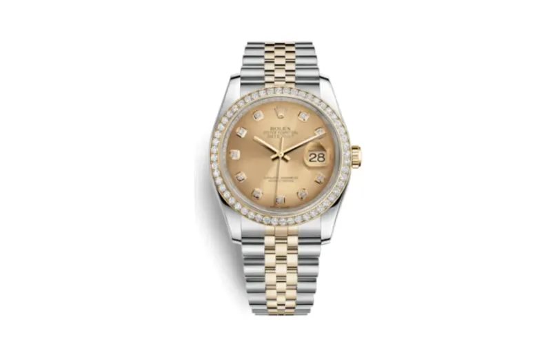 Rolex Datejust 36 Rolesor Yellow Diamond / Jubilee / Champagne Diamond