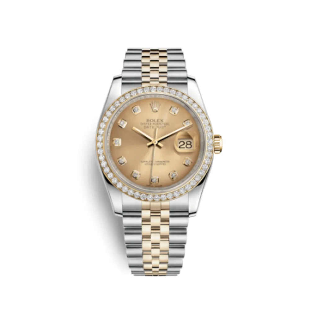 Rolex Datejust 36 Rolesor Yellow Diamond / Jubilee / Champagne Diamond