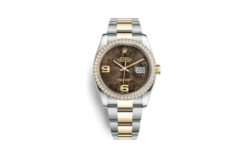 Rolex Datejust 36 Rolesor Yellow Diamond / Oyster / Bronze Floral