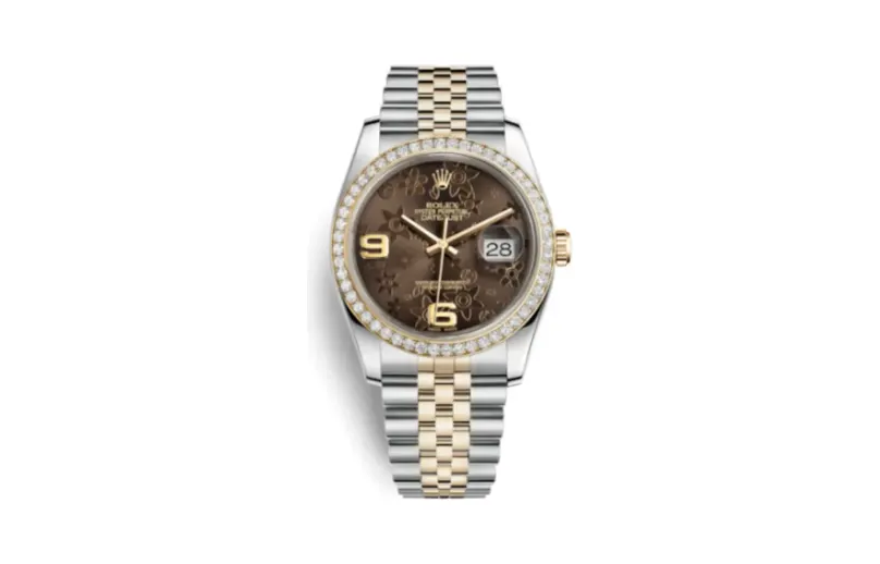 Rolex Datejust 36 Rolesor Yellow Diamond / Jubilee / Bronze Floral