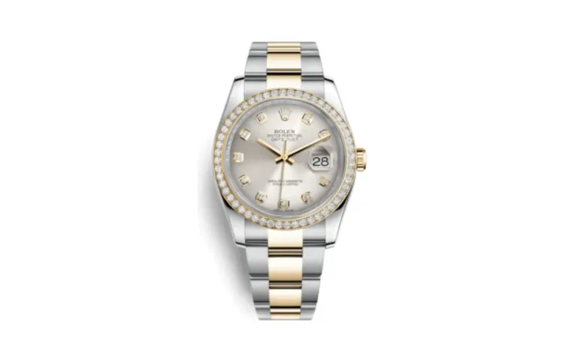 Rolex Datejust 36 Rolesor Yellow Diamond / Oyster / Silver Diamond