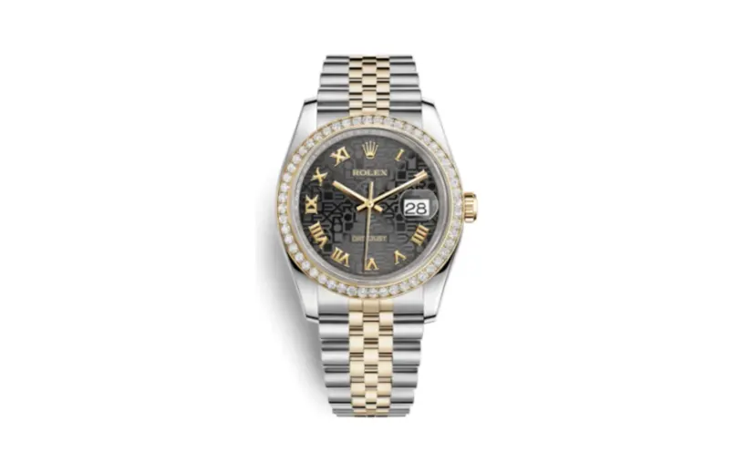 Rolex Datejust 36 Rolesor Yellow Diamond / Jubilee / Black Computer Roman