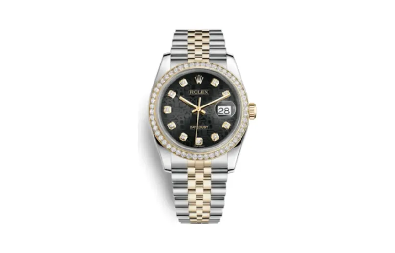 Rolex Datejust 36 Rolesor Yellow Diamond / Jubilee / Black Computer
