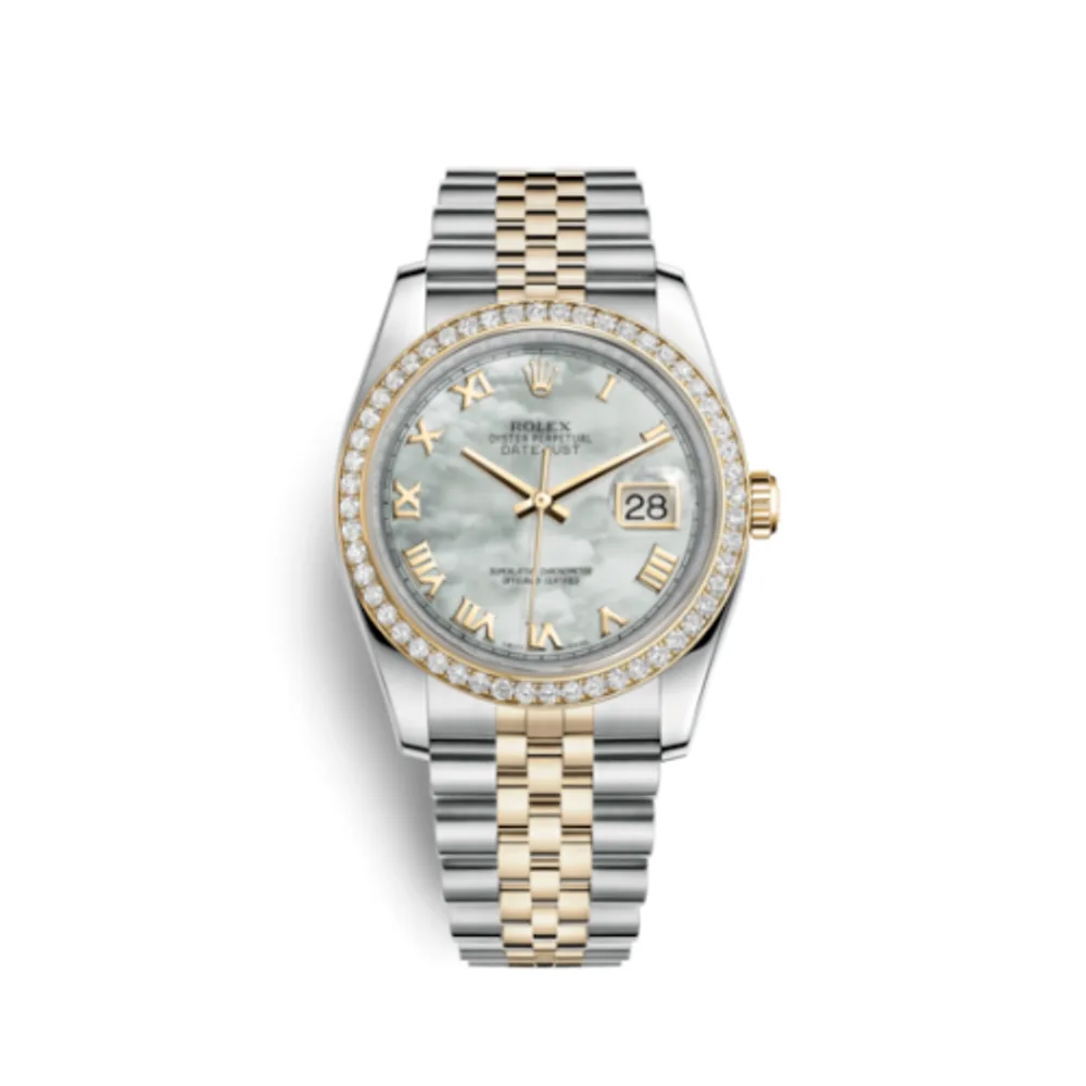 Rolex Datejust 36 Rolesor Yellow Diamond / Jubilee / MOP Roman