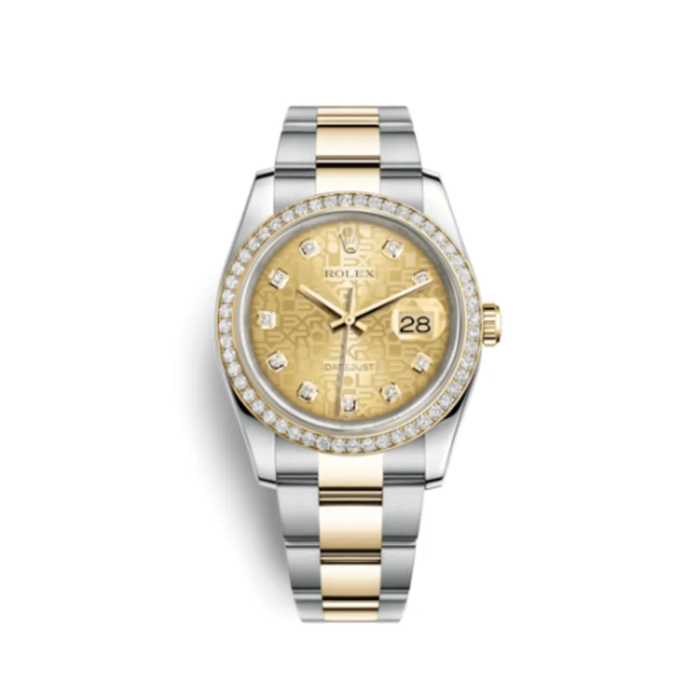 Rolex Datejust 36 Rolesor Yellow Diamond / Oyster / Champagne Computer