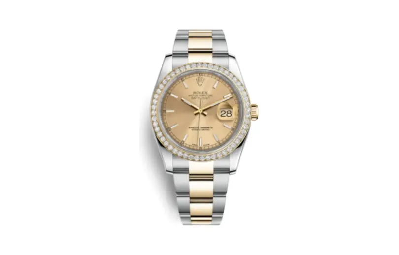 Rolex Datejust 36 Rolesor Yellow Diamond / Oyster / Champagne