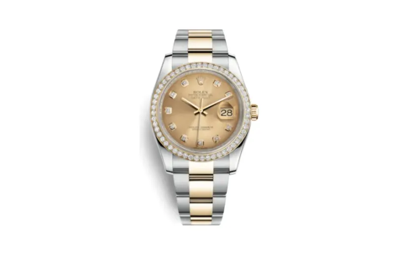 Rolex Datejust 36 Rolesor Yellow Diamond / Oyster/ Champagne Diamond