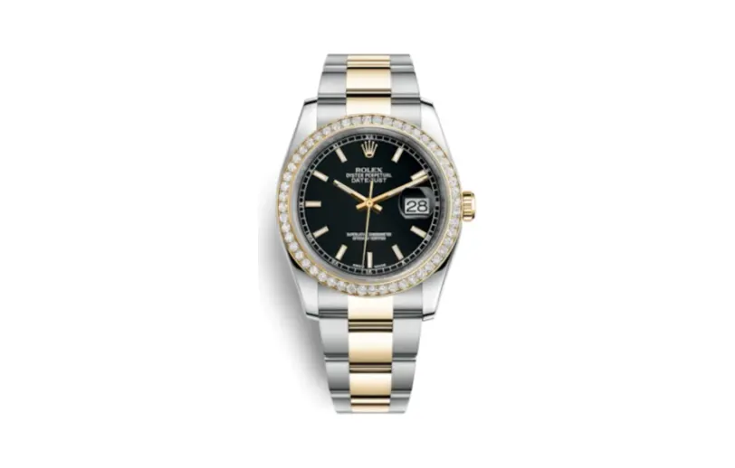 Rolex Datejust 36 Rolesor Yellow Diamond / Oyster / Black