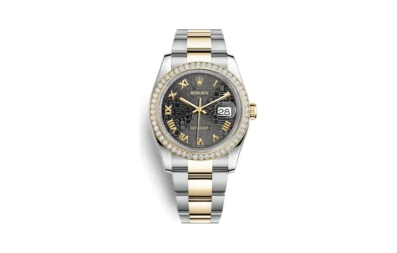 Rolex Datejust 36 Rolesor Yellow Diamond / Oyster / Black Computer Roman