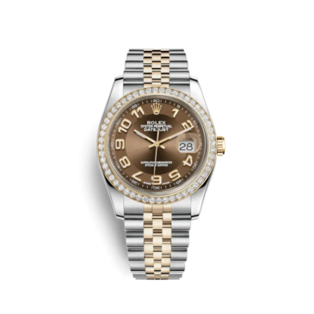 Rolex Datejust 36 Rolesor Yellow Diamond / Jubilee / Bronze Arabic