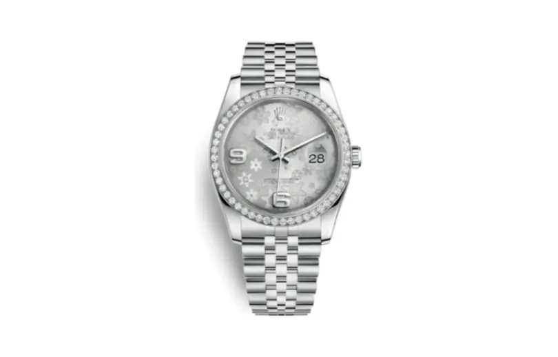 Rolex Datejust 36 Stainless Steel Diamond / Jubilee / Silver Floral