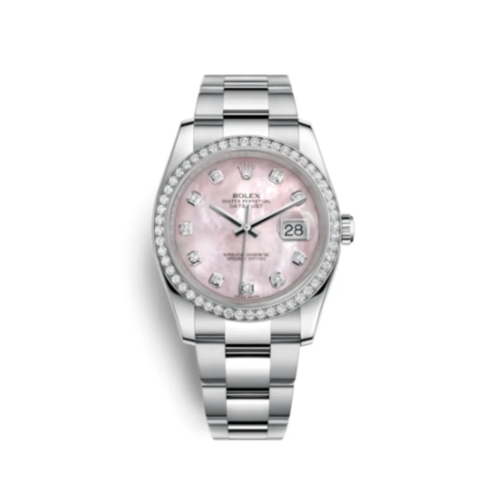 Rolex Datejust 36 Stainless Steel Diamond / Oyster / Pink MOP
