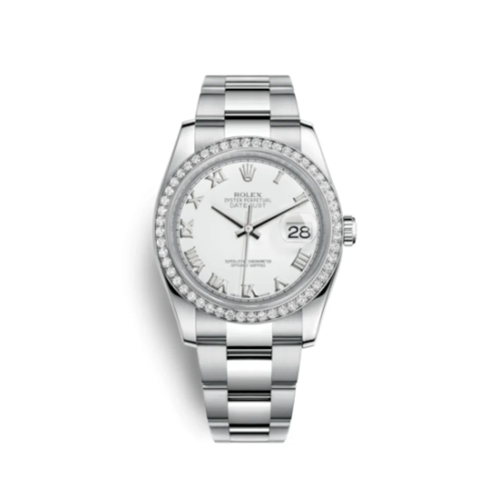 Rolex Datejust 36 Stainless Steel Diamond / Oyster / Silver