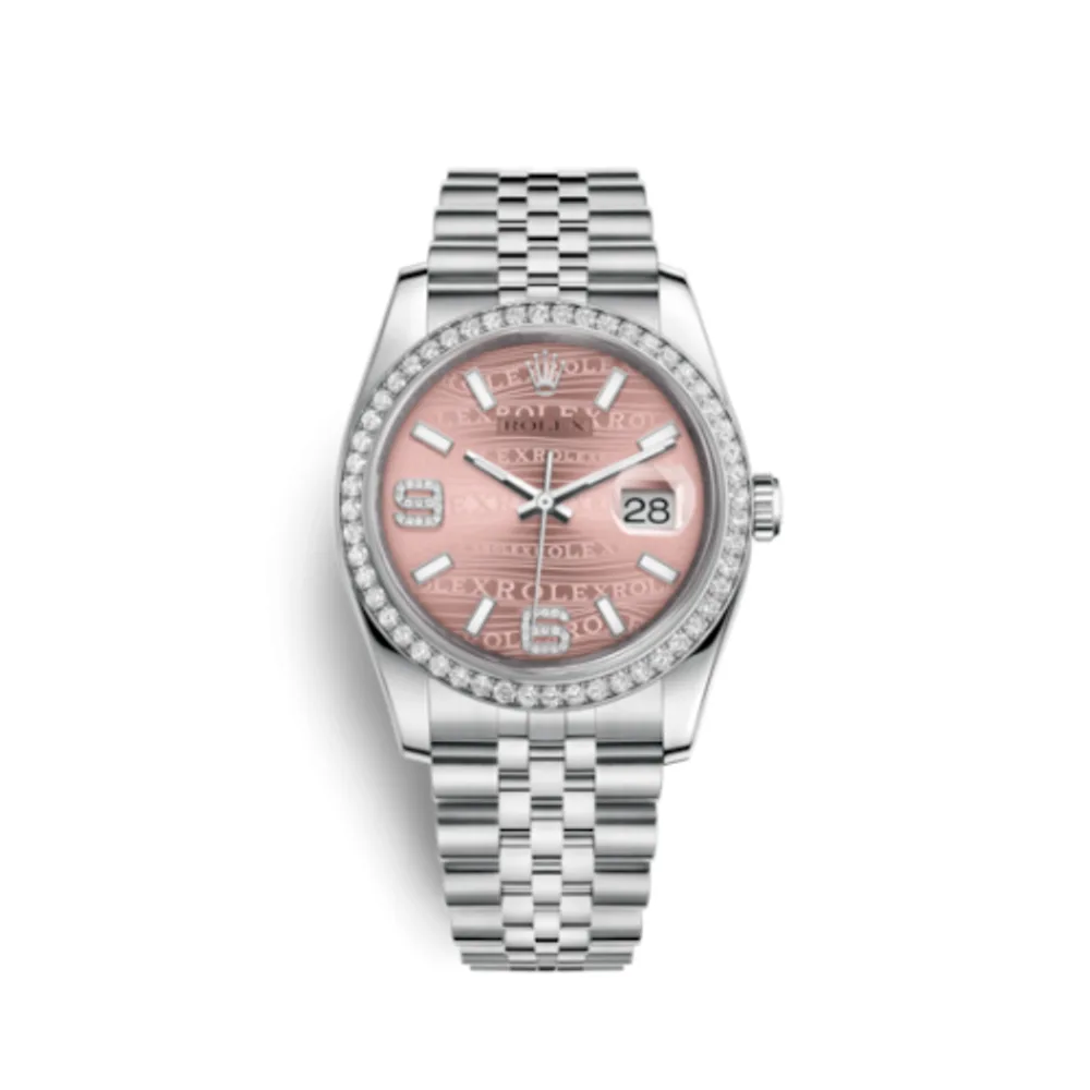 Rolex Datejust 36 Stainless Steel Diamond / Jubilee / Pink Wave