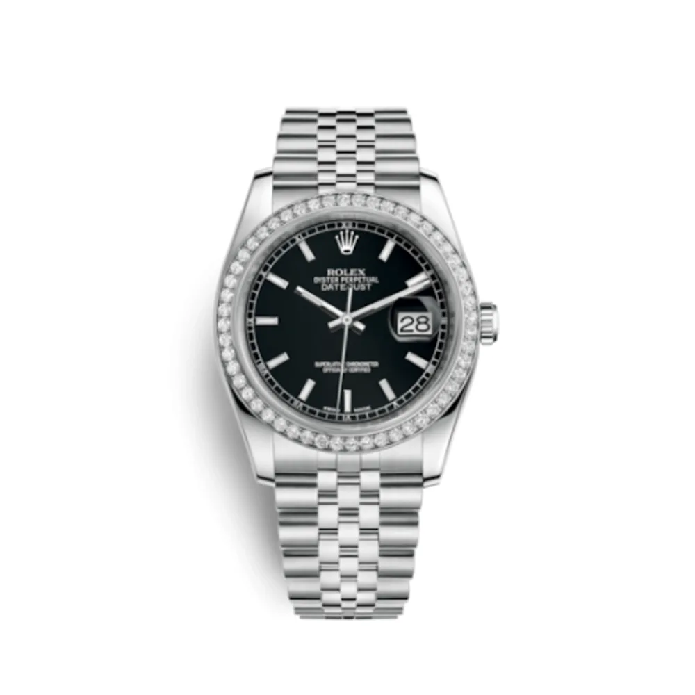 Rolex Datejust 36 Stainless Steel Diamond / Jubilee / Black