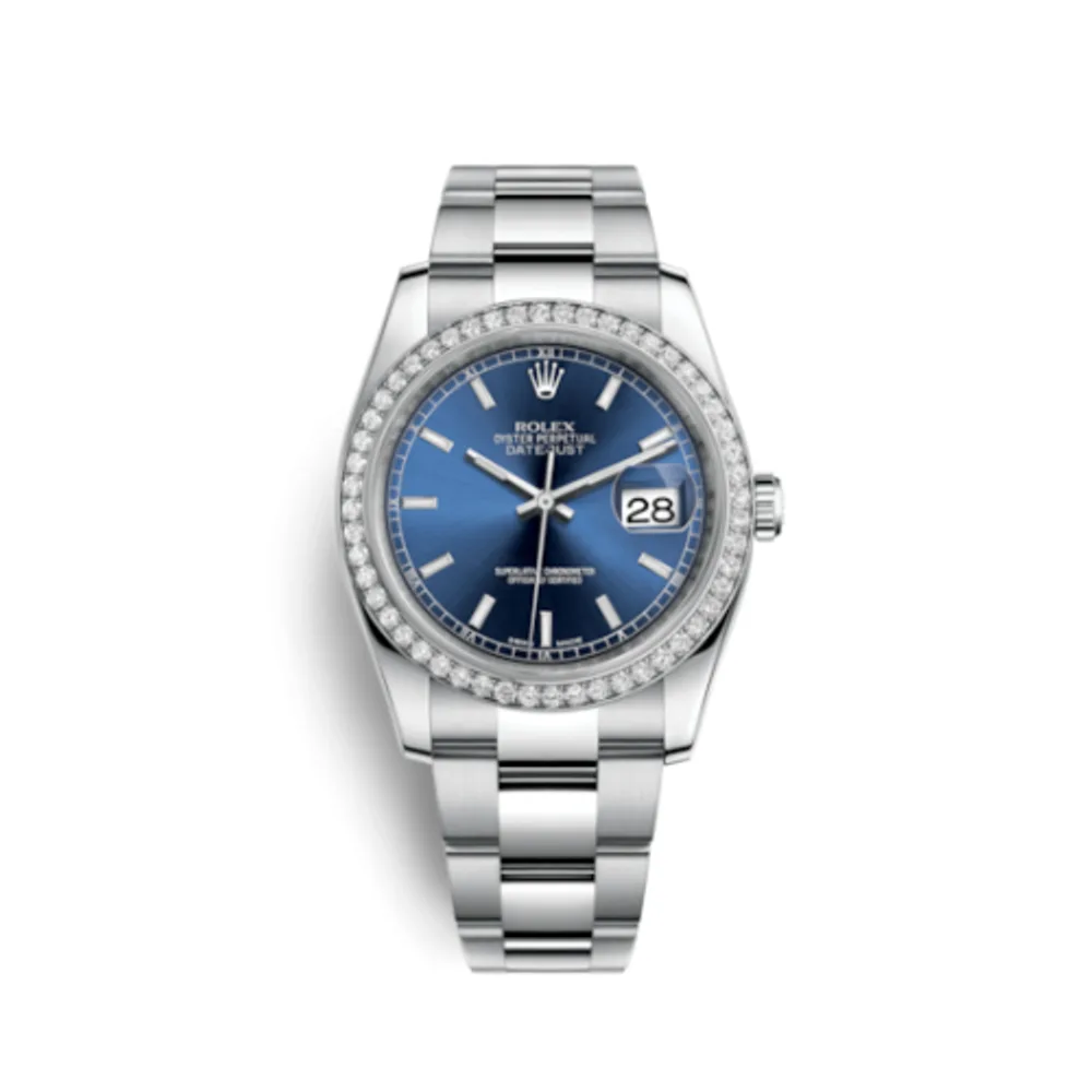 Rolex Datejust 36 Stainless Steel Diamond / Oyster / Blue