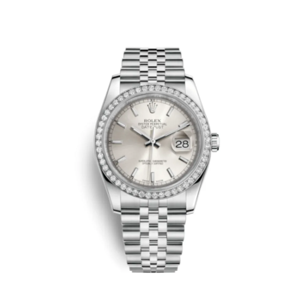 Rolex Datejust 36 Stainless Steel Diamond / Jubilee / Silver