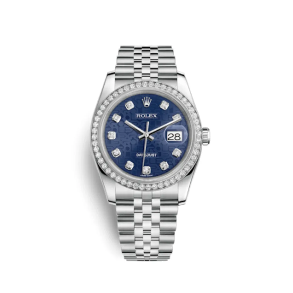 Rolex Datejust 36 Stainless Steel Diamond / Jubilee / Blue Computer