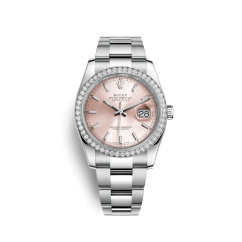 Rolex Datejust 36 Stainless Steel Diamond / Oyster / Pink