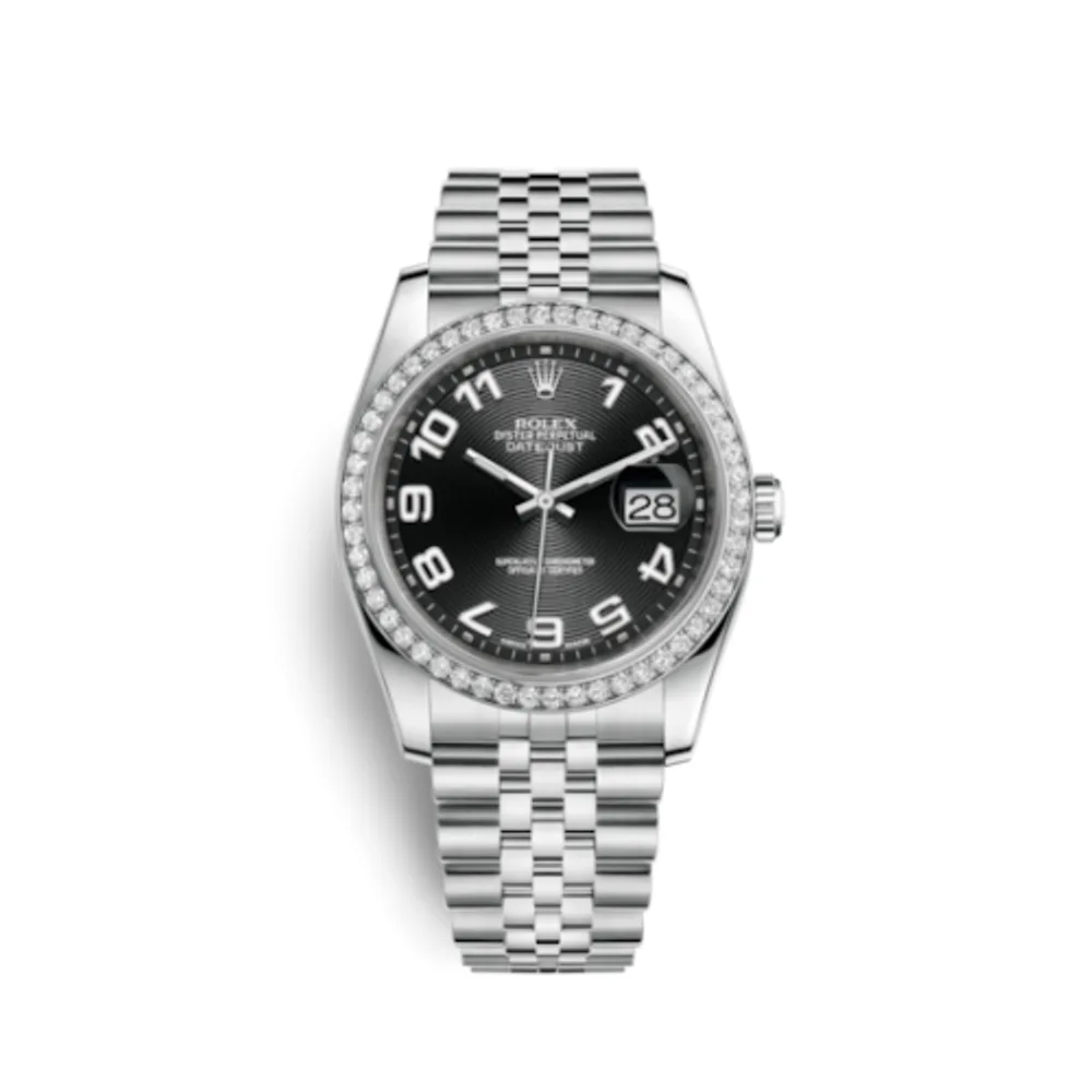 Rolex Datejust 36 Stainless Steel Diamond / Jubilee / Black Arabic